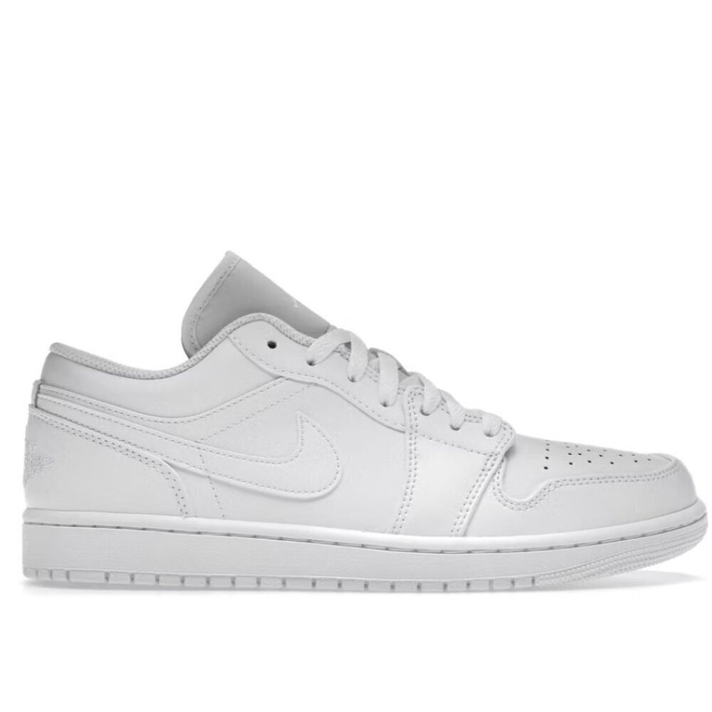Nike Jordan 1 Low Triple White Sneakers Size Men's 12 553558-136